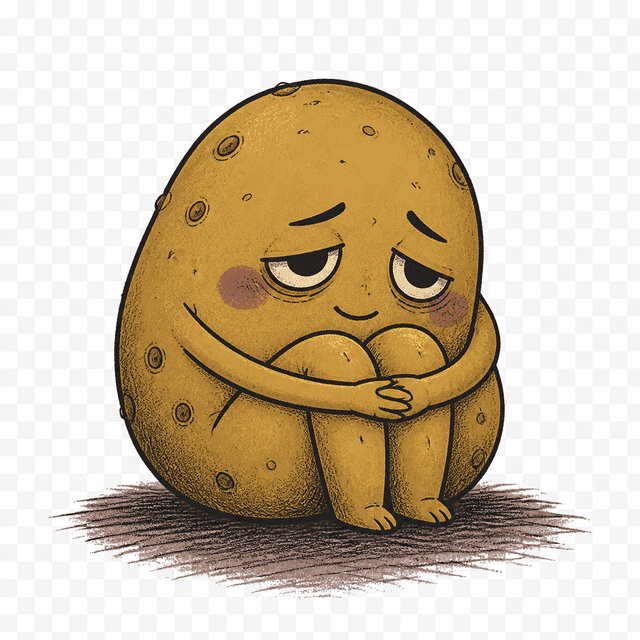 Cute Sad Potato